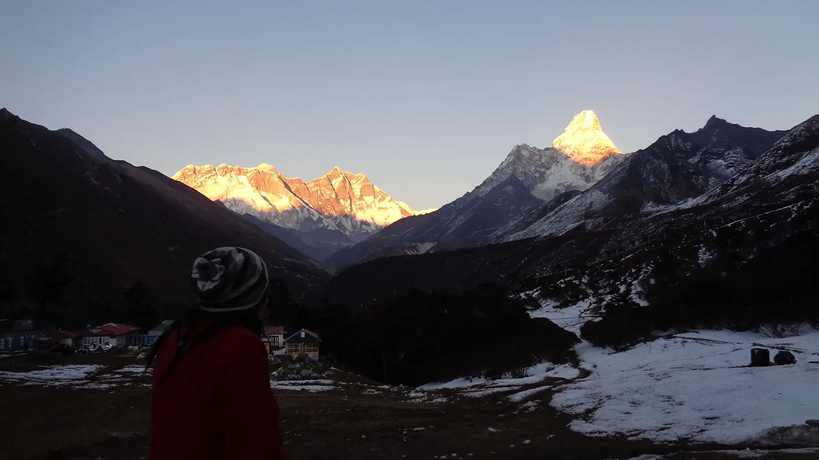 Family trekking in nepal
