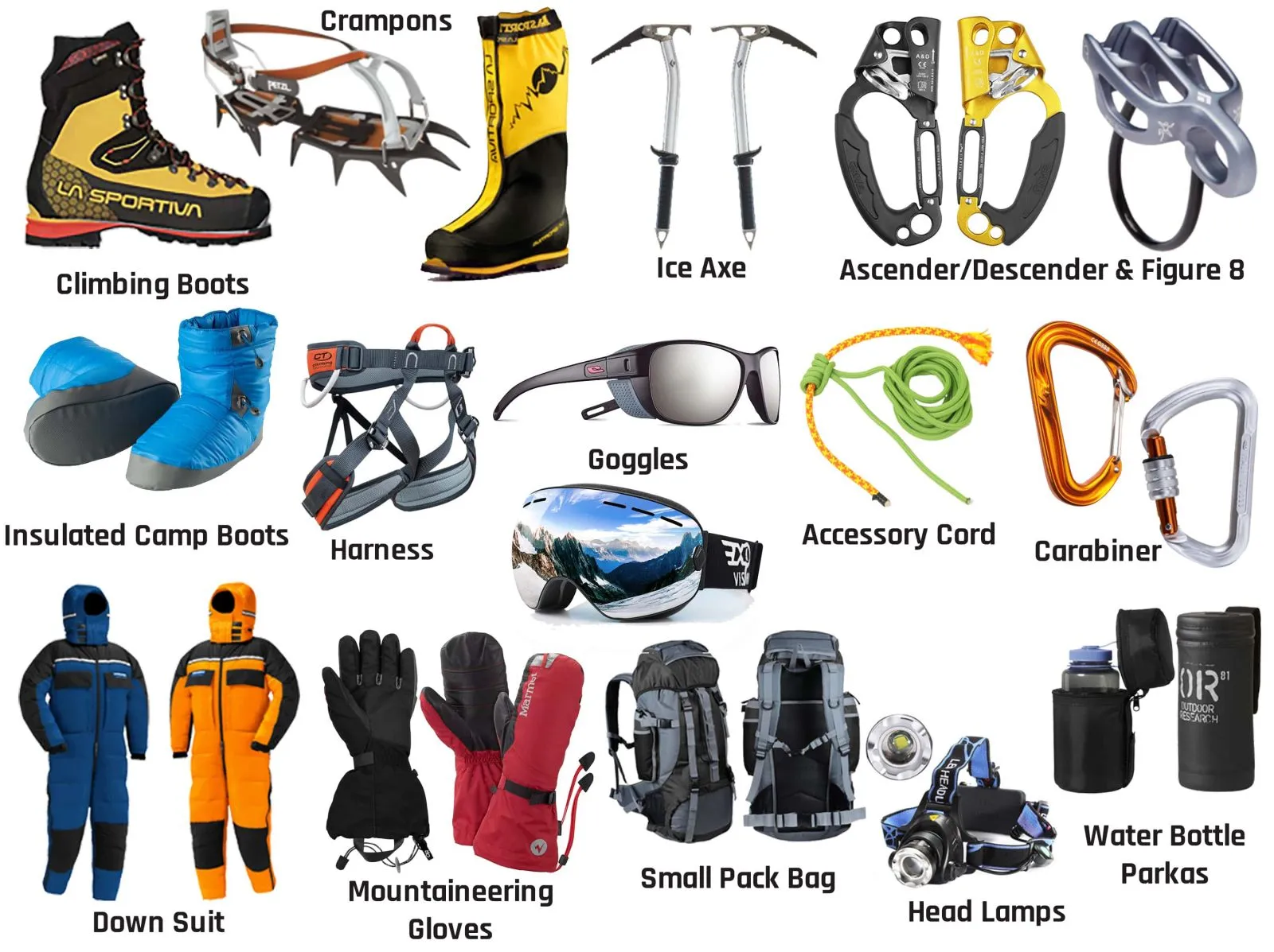 gear for climbing expeditions